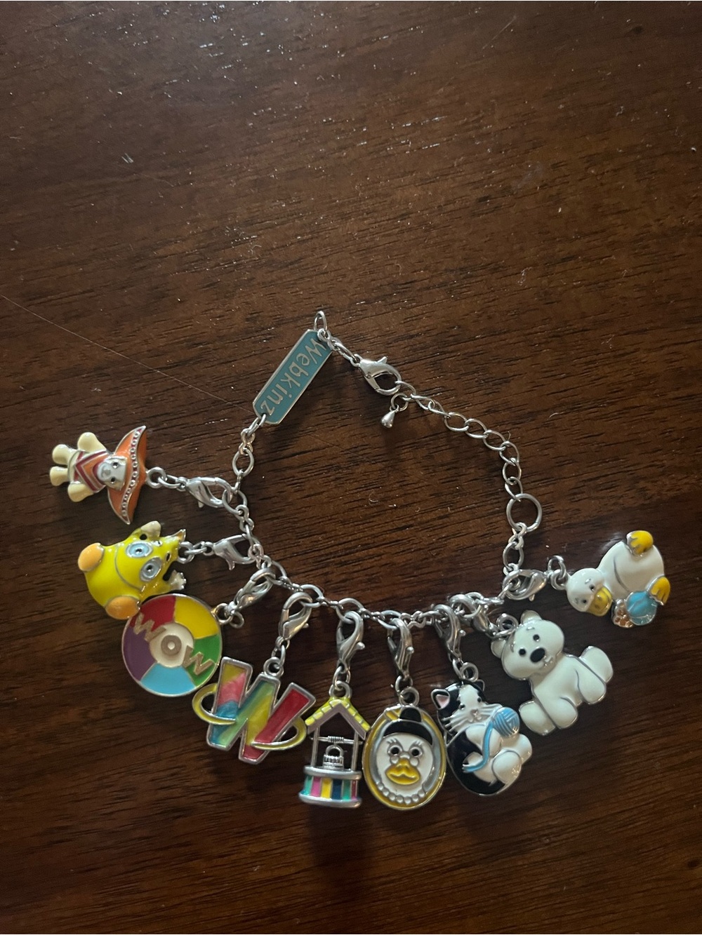 Unbranded Multicolor Enamel Charm Bracelet with Playful Animal Charms